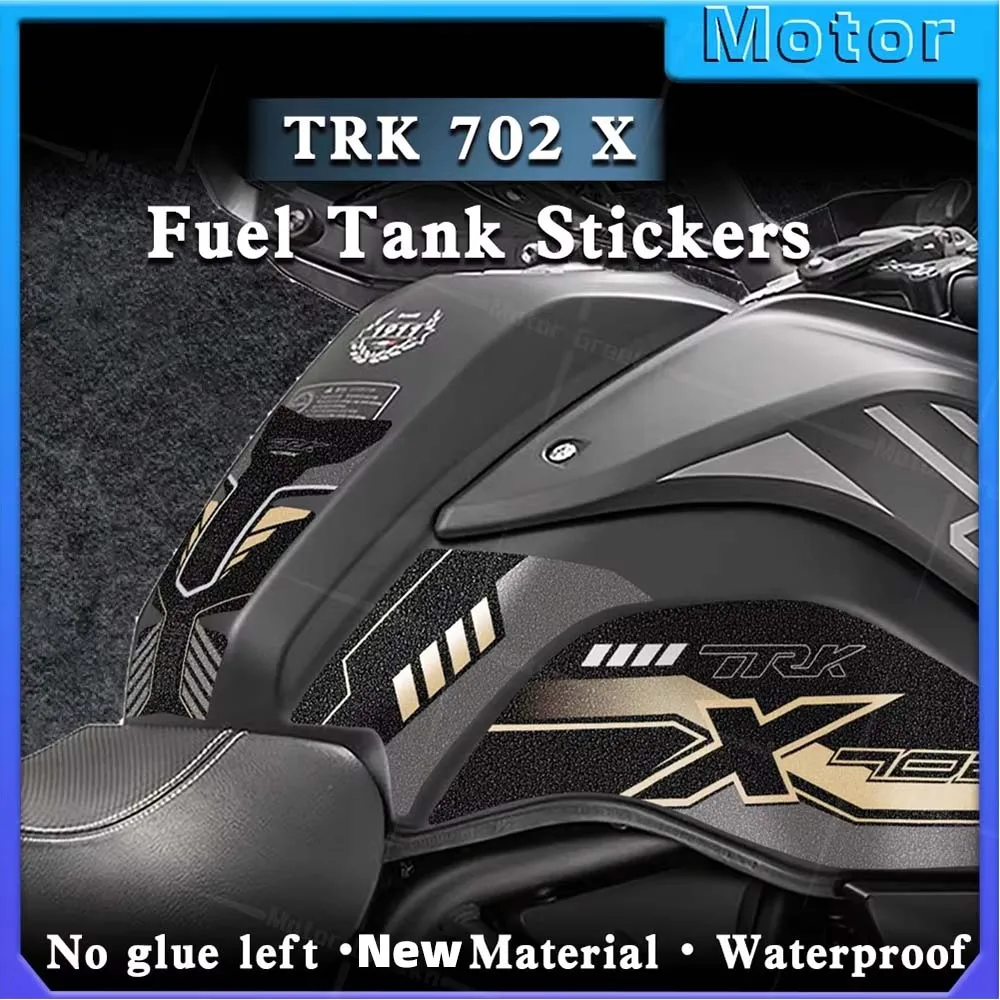 Frosted Motorcycle Fuel Tank Sticker Oil Gas Cap Cover Protect Decals Kit Accessories Waterproof For TRK702X TRK 702 X