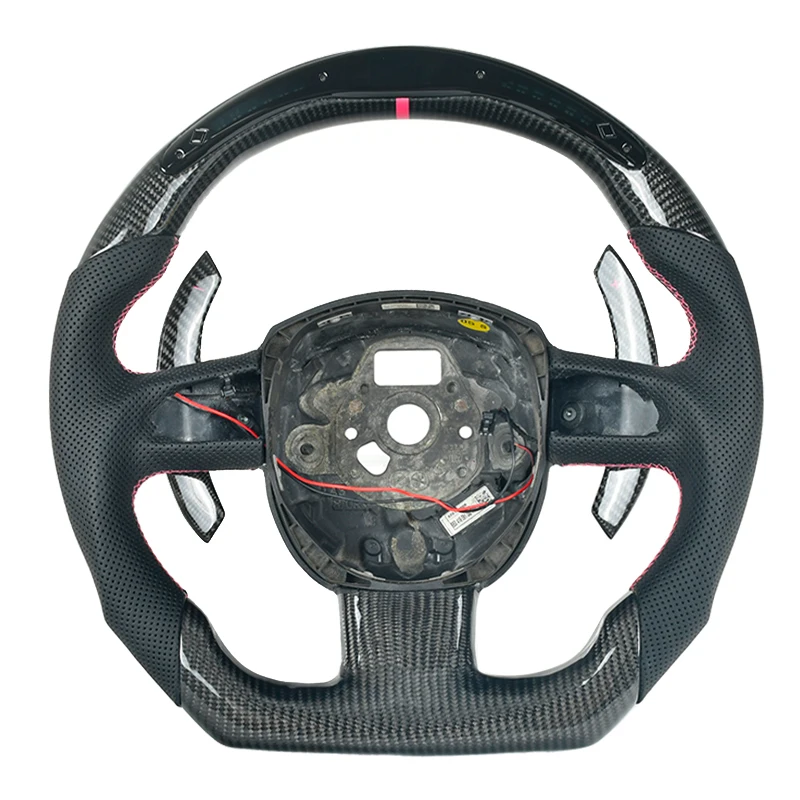 Custom Car Interior Forged Carbon Fiber Steering Wheel for Audi A5 S5 Before 2010 A3 8P A4 B7 8T 8F A6 C6 Q5  Q7 4L S3 S4 RS6