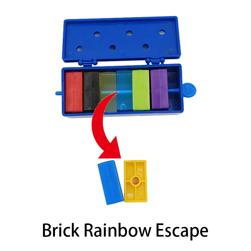 Brick Rainbow Escape Puzzle Magic Tricks Prophecy Close Up Street Illusion Props Mentalism Gimmick Accessories for Beginner