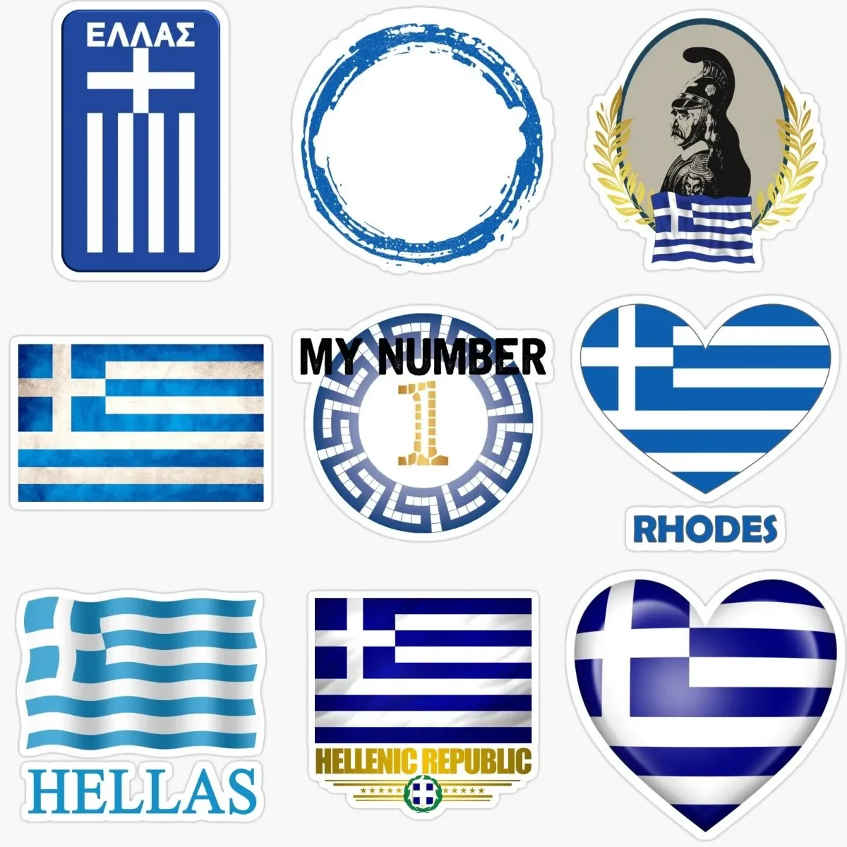 

GR Athens Greece Flag Emblem Creative PVC Sticker for Motorcycle Truck Camper Car Wall Room Off-road Van Table Decal Accessories