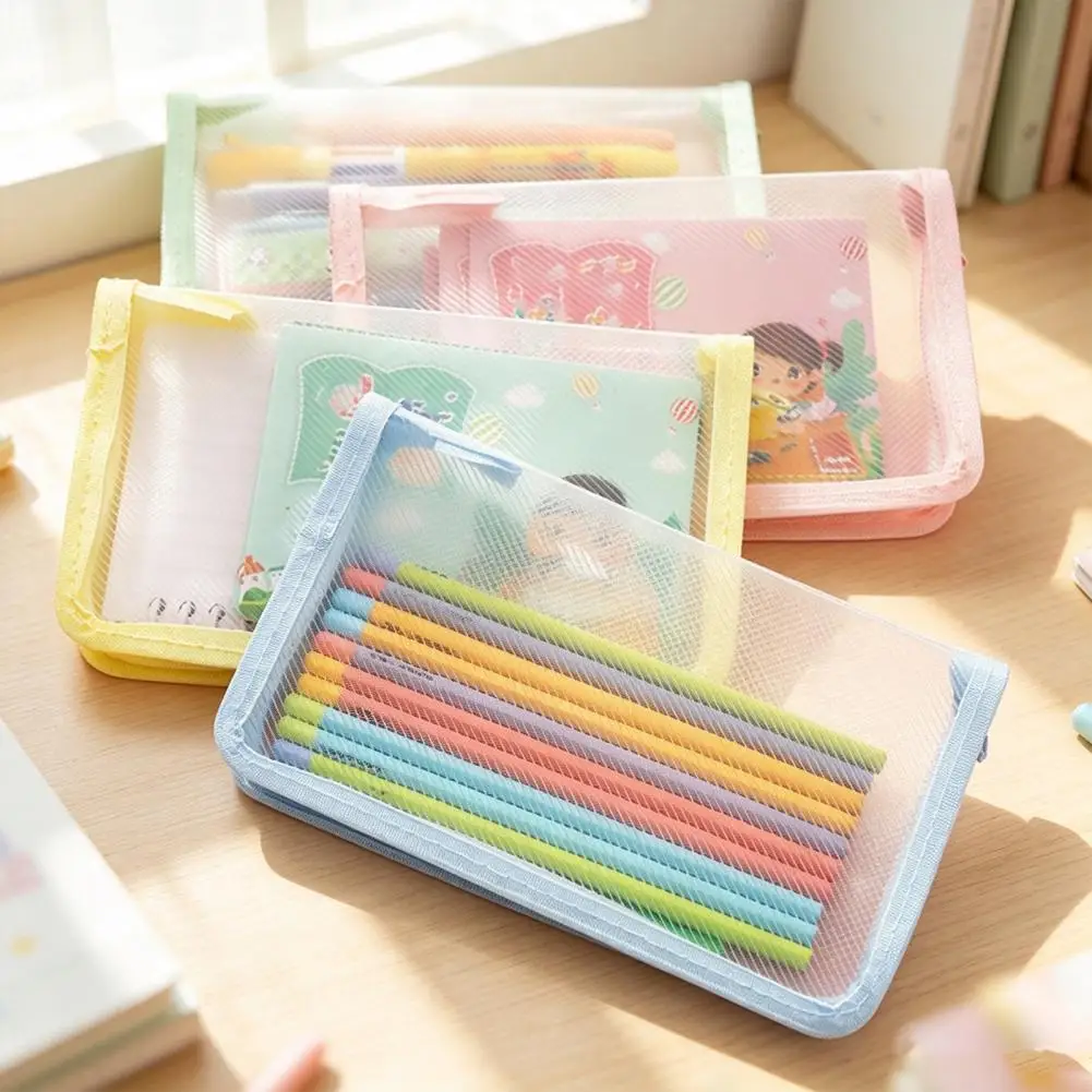 Waterproof Document Organizer A6 Zipper Pouch for Receipts Waterproof A6 Document Bag with Smooth Zipper Durable Transparent