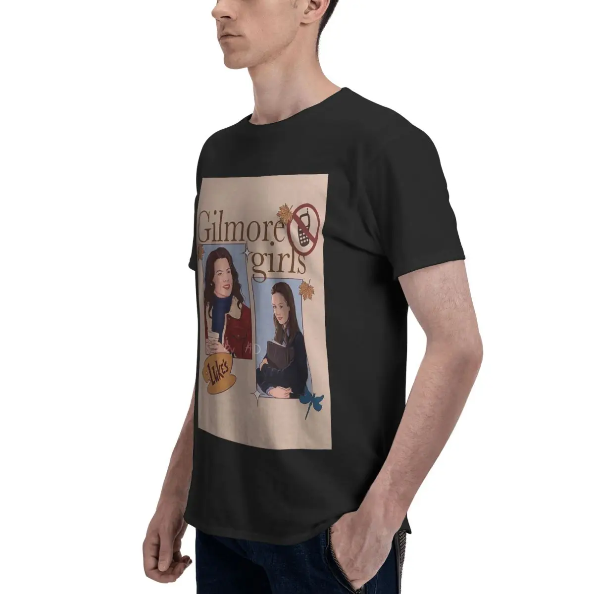 Gilmore الفتيات الكتابة على الجدران تي شيرت للرجال القطن المتضخم تي شيرت الرجال قصيرة الأكمام الجولة الرقبة ملابس الصيف بلايز S-6XL