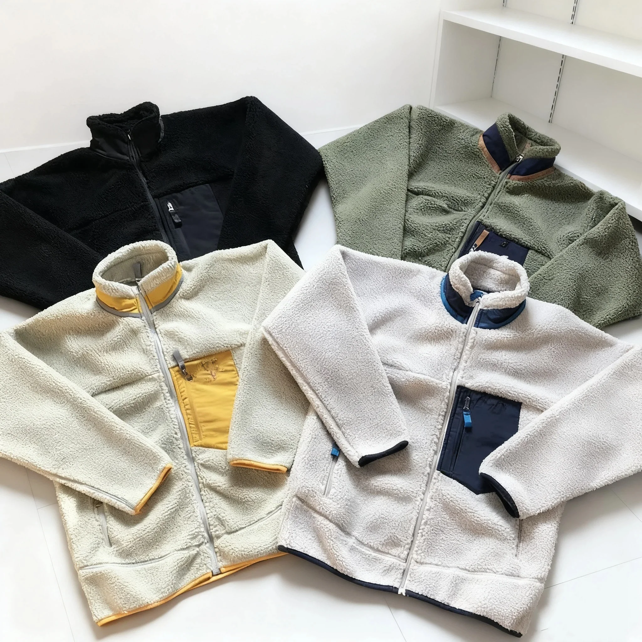 

Флисовая куртка для мужчин и женщин в винтажном стиле, флисовое пальто из шерпа, двусторонняя утолщенная куртка на молнии для спорта на открытом воздухе, зима