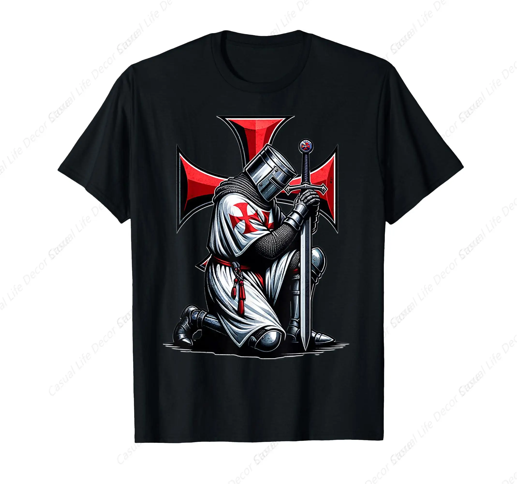 

Knight Templar Cross Christian Warrior Crusader T-Shirt