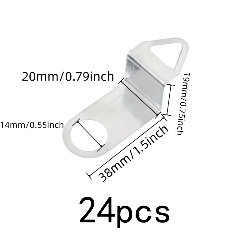 24 pcs Clock Mechanism Hooks with Compact C-Shape Design, ideal for Home Clock Hanging and Quartz Clock Installation