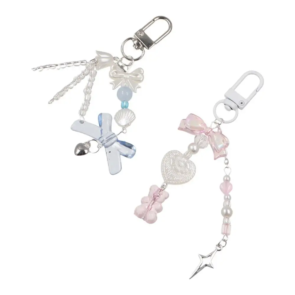 تألق Y2K الهاتف سحر قلادة كعكة الأسماك مطرز الهاتف الحبل Knotbow شريط للرسغ سلسلة الهاتف فتاة امرأة