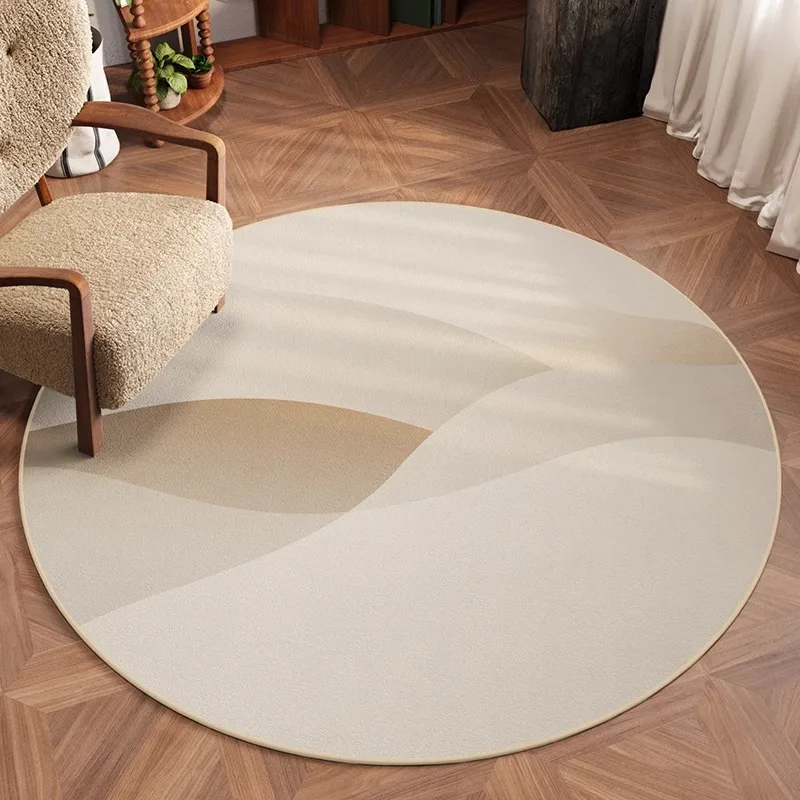 Runder Teppich im Schlafzimmer, Wohnzimmer-Fußmatten, rutschfest, verschleißfest, Stuhlmatte, Computer-Drehstuhl-Teppich, Serna Ajo Alfombra Redonda