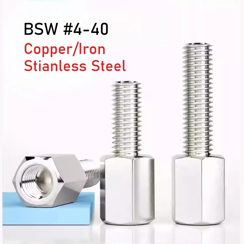 BSW #4-40 Copper/Iron/Stianless Steel Motherboard Standoffs For Atx Computer Case Motherboard Female Male Standoff Spacer