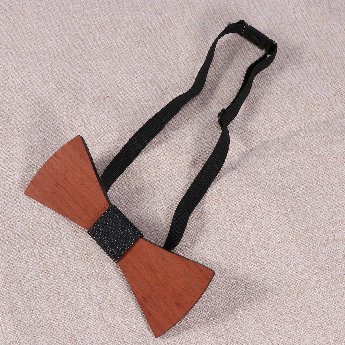 1 قطعة ربطة القوس الخشبية قسط اليدوية الرجال حزام مطاط قابل للتعديل لحفل الزفاف مهرجان هدية التبعي مناسبة جميع الأحجام #2