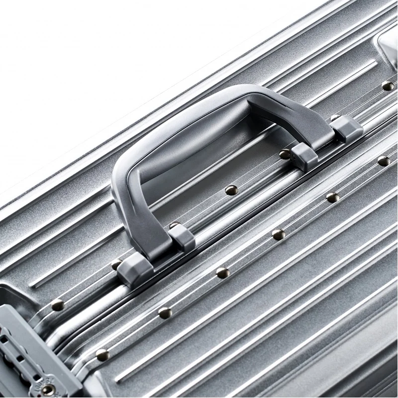 Luggage Luxury All-Aluminum Magnesium Alloy Trolley Case Business  Metal Password Suitcase Universal Wheel Boarding Bag