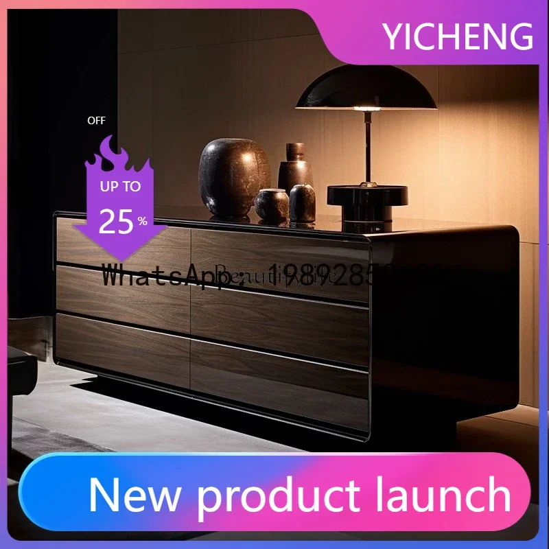 

QQ Simple luxury door cabinet Modern light luxury bedroom Solid wood storage TV cabinet
