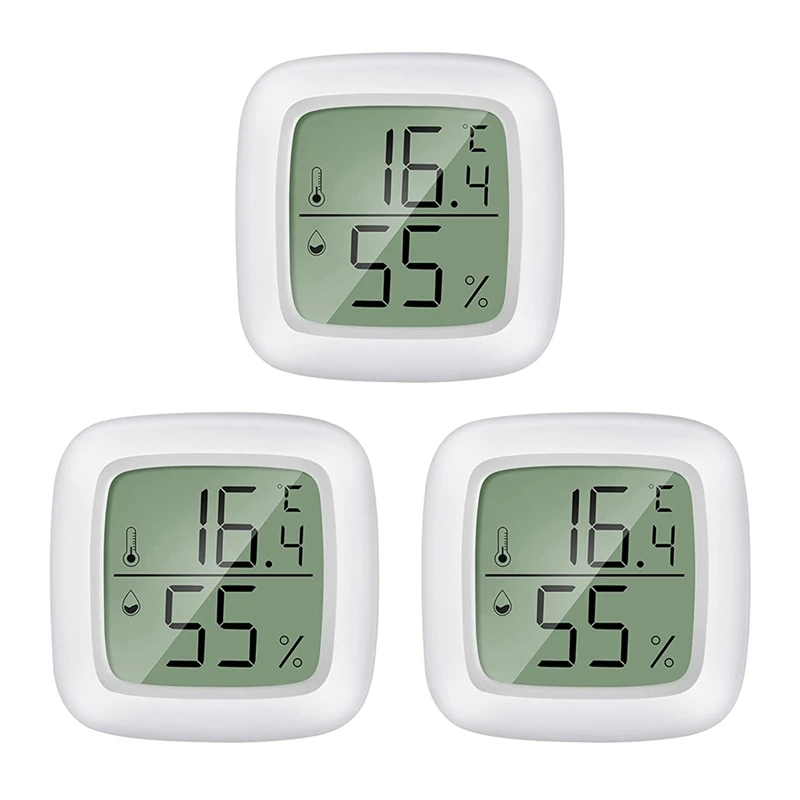 Pack Of 3 For MINI LCD Digital Thermometer Hygrometer  Thermometer Indoor For Baby Room, Senior Room