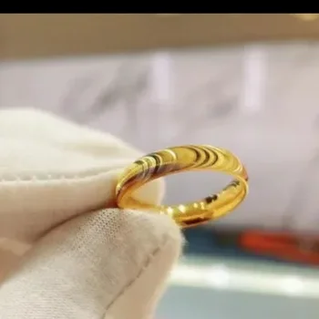 커플용 100% 999 진짜 금 반지, 24k 순금 손가락 반지, 5d 옐로우 골드 반지, 웨딩 쥬얼리