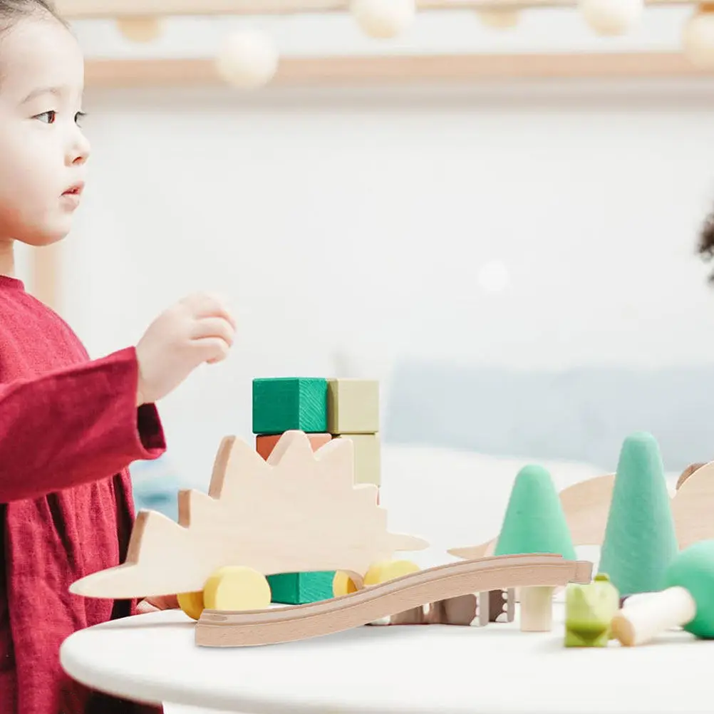 

Набор из 3 деревянных изогнутых рельсов для железной дороги, расширение железнодорожного полотна, развивающий конструктор для детей, реквизит для создания сцен