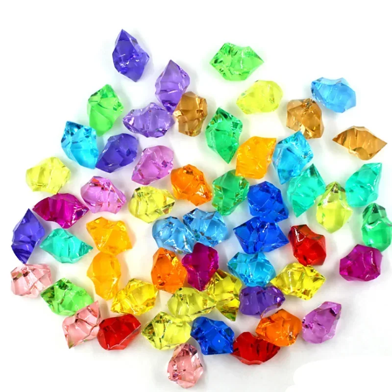 Piezas de juego de ajedrez de piezas, cristal acrílico, diamante, peón, piedra Irregular, accesorios para juegos de mesa, 25x18mm, 50 Uds.