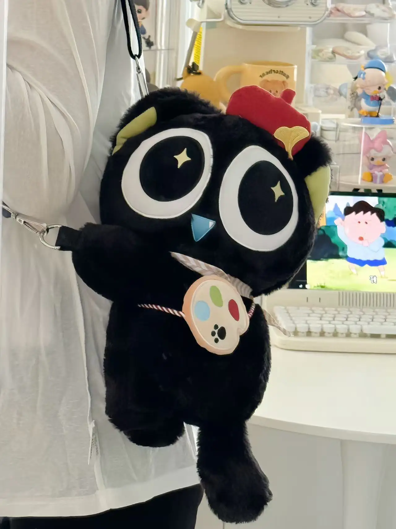 新しいかわいい漫画羅小黑バトルクロニクルバックパックぬいぐるみクロスボディバッグスタイリッシュな多用途バッグ誕生日ギフト