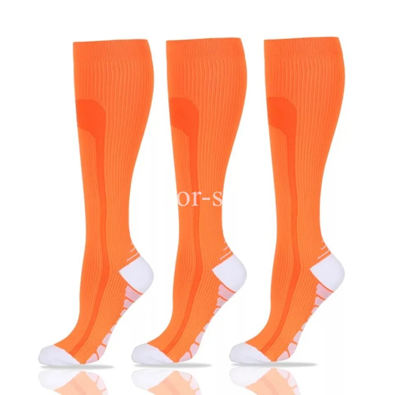 3 Pairs Compression Socks Men Women Running Sport Socks Graduated Crossfit Training Running Recovery Outdoor Cycling Sock