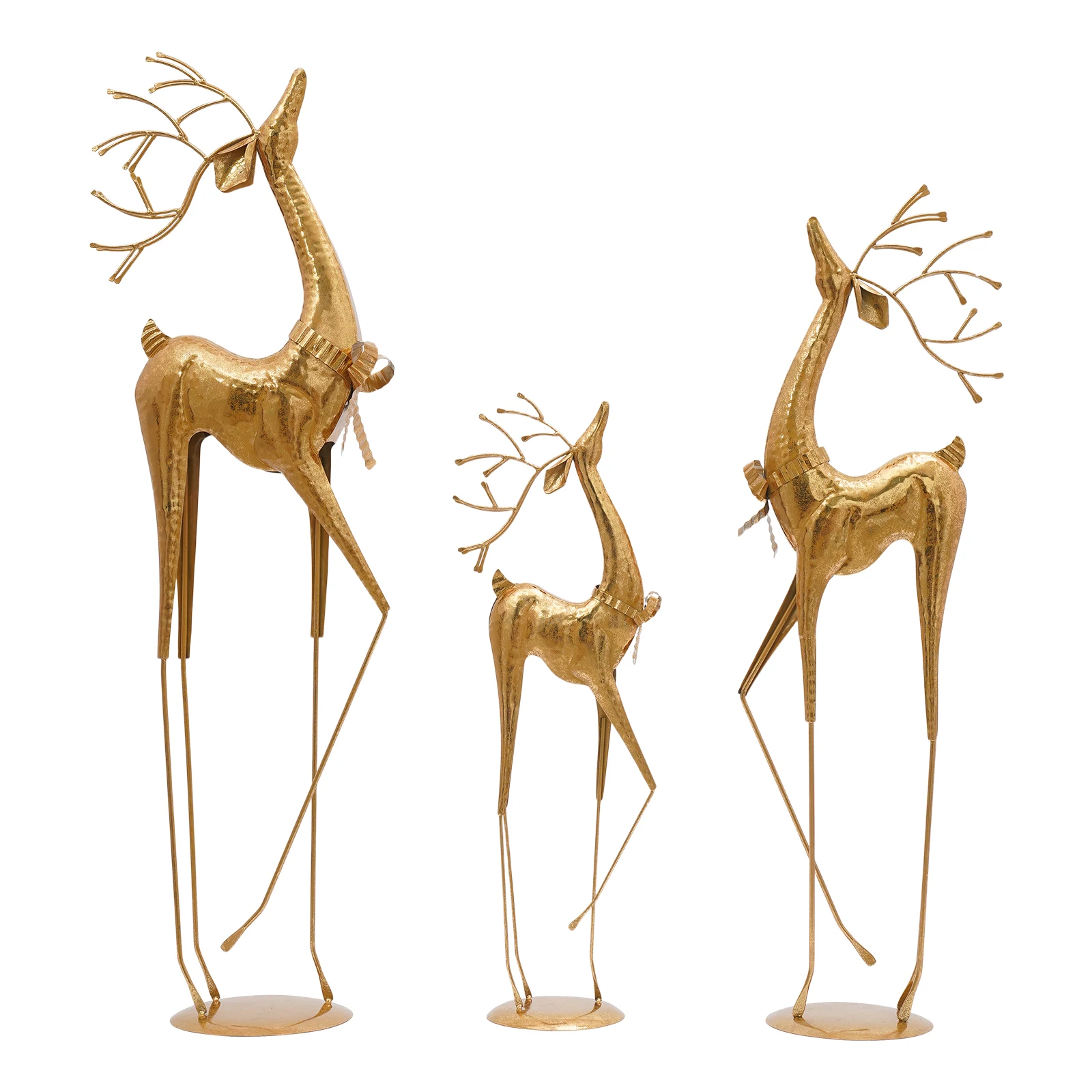 

House Studio Gold Reindeer Statue, Christmas Decoration Indoor Reindeer Statue, Large Christmas Reindeer Decor Statues