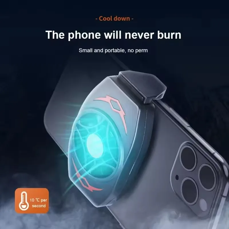 X13 Portable Air-cooled Mobile Phone Cooling Fan Radiator Back-clip Game Cooler for IOS Android Gaming Accessorie Cool Heat Sink