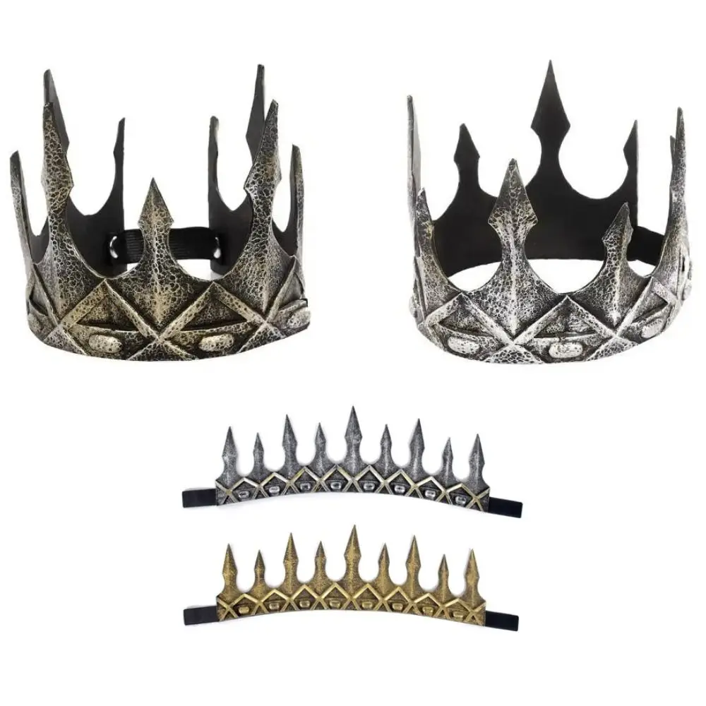

Нежная винтажная королевская корона, украшение для вечеринки, средневековый головной убор для косплея, реквизит для выступлений, повязка на голову ведьмы, мужская повязка на голову для женщин
