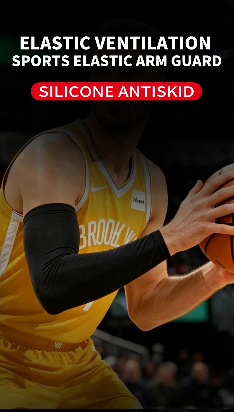Herren Übergrößen Eisseide Armstulpen, UV-Schutz Rutschfeste Kühlende Ärmel für Sport Radfahren Basketball Outdoor – Detail 1