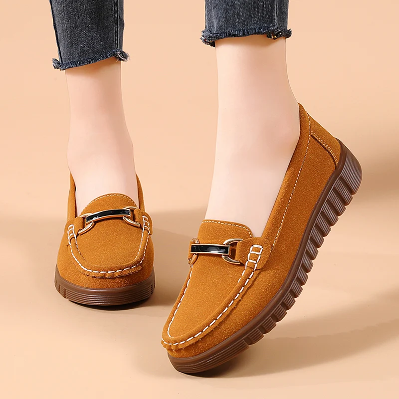 

YRZL Women's Loafers Slip on Woman Flat Shoes Women Casual Platform Loafer Moccasins Soft Sole Female Walking Shoes Woman Shoes