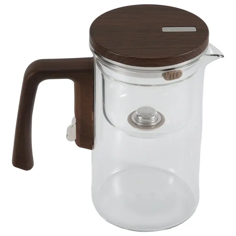 Magnetic Filtration Teapot - Automatic Tea Separation, Small Waist Design, Glass Teapot For Office Use-AT36
