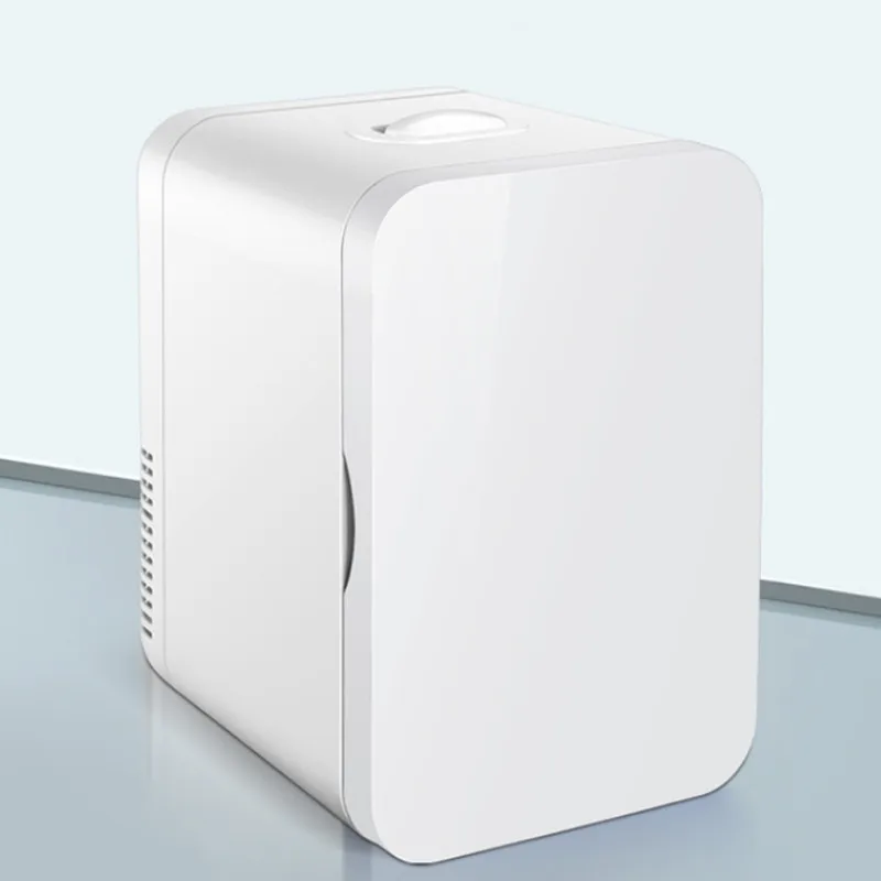 Mini Home Refrigerador, Viagem Auto-condução, Frigorífico Doméstico, Branco, Rosa, Azul, Pequeno Frigorífico, Uso na Mesa, 8L