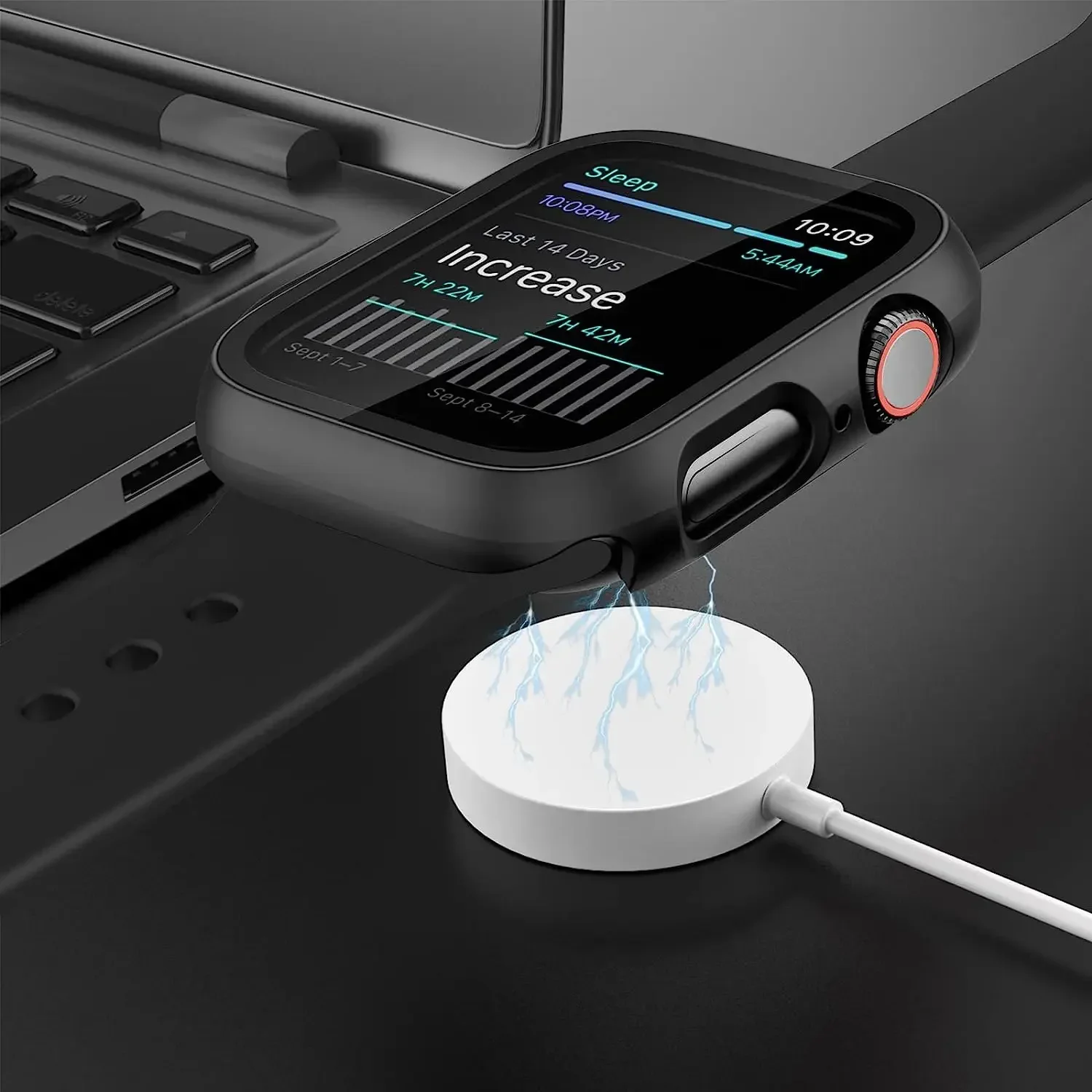 強化ガラススクリーンプロテクターケースカバー Apple Watch Series 9 Ultra 8 7 6 5 4 3 2 1 SE 49MM 45MM 41MM 40MM 44MM 42MM 49MM対応