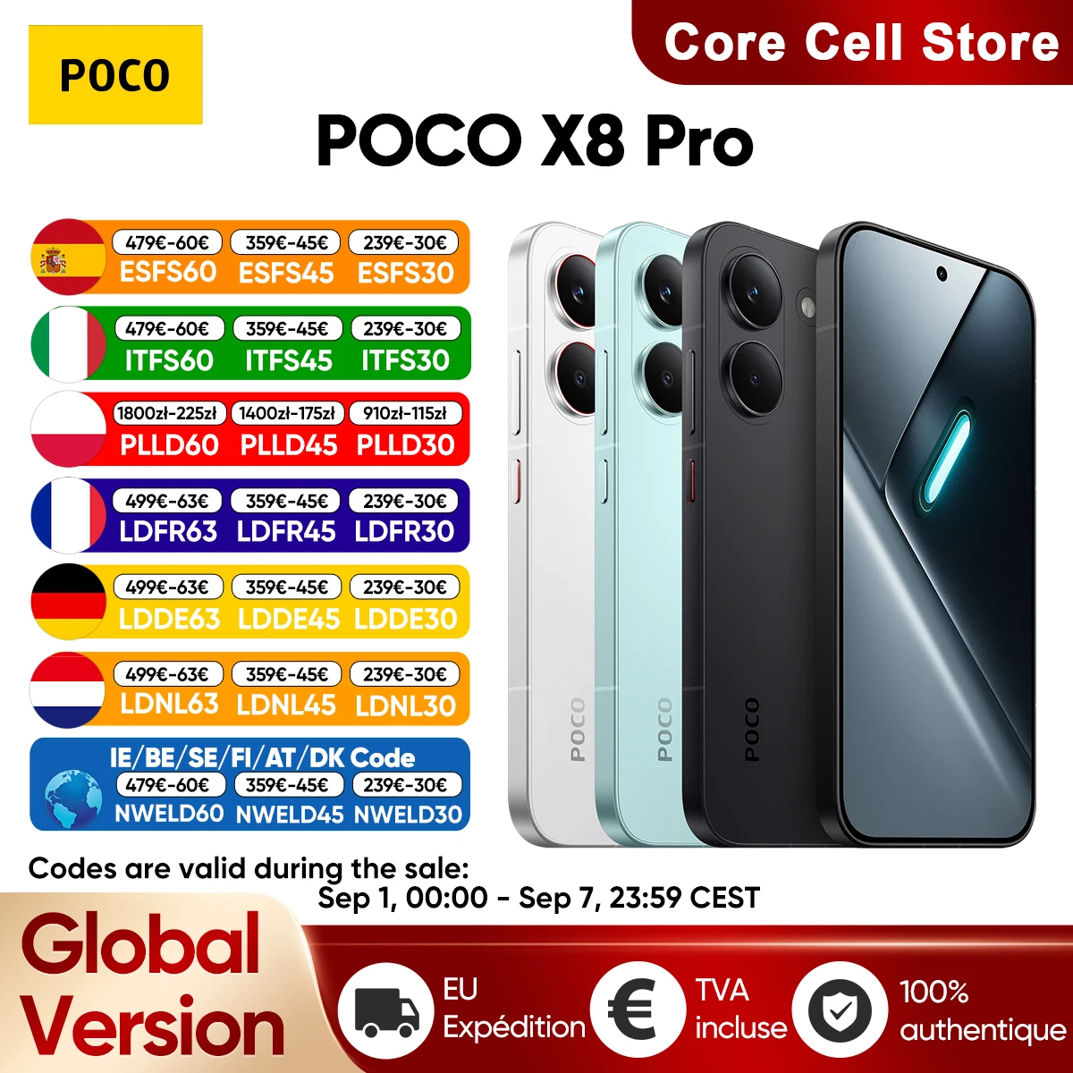 POCO X8 Pro 5G Global Version Smartphone Dimensity 8500-Ultra 6.59" 1.5K 120Hz Ultra-bright AMOLED Display 6500mAh Battery NFC