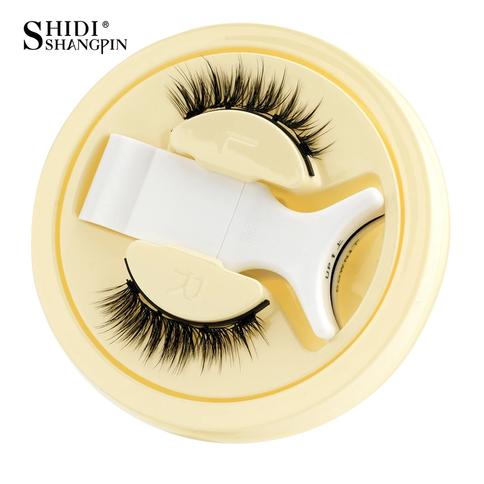 Kit de Pestañas Magnéticas Reutilizables con Pinzas Magnéticas Herramienta Maquillaje Hechas a Mano Esponjosas Faux Mink Naturales Largas Postizas 3