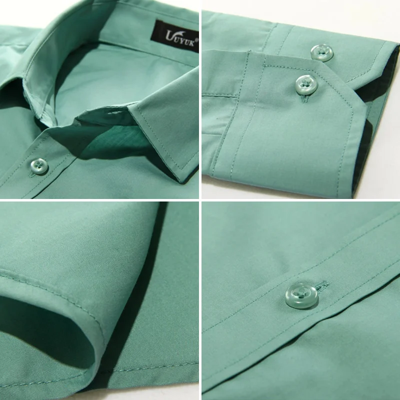 Camisa de manga larga para hombre, camisa informal de Color caramelo, a la moda, 14 colores