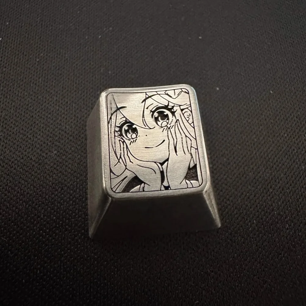 Original Anime Artisan Keycap Custom Engraved Metal Keyboard Cap Cherry Profile ESC KeyCap for Mechanical Keyboard Accessories