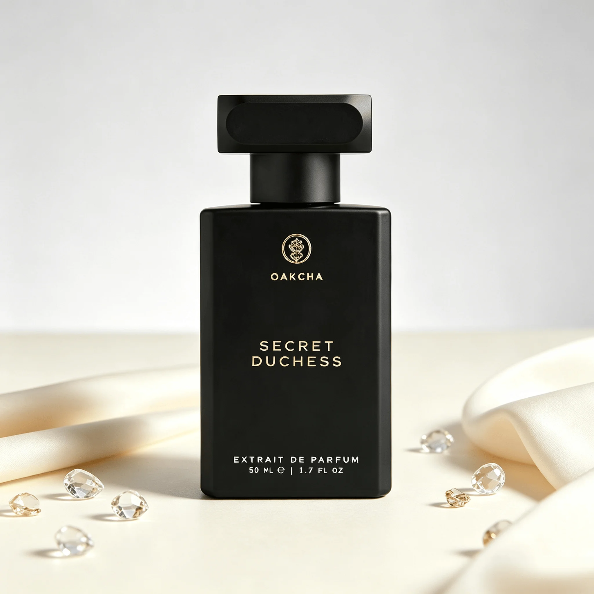 Perfume OAKCHA Secret Duchess, Duplicado de Diseñador, Aroma Floral Oscuro de Oud y Vainilla, 50 ml, Botella Negra Mate, Larga Duración, Fragancia Femenina Elegante, Perfume Nocturno de Lujo a Precio Accesible