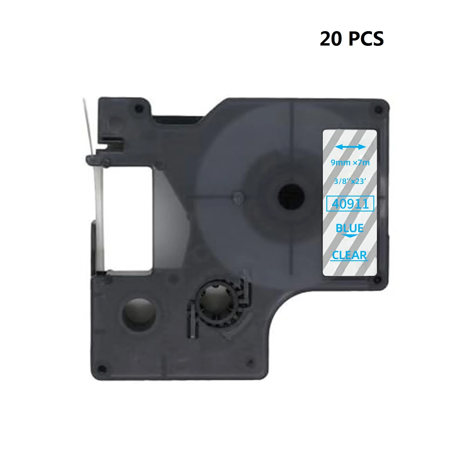 

20 Pcs Premium Quality Compatible D1 Series 9mm x 7m Thermal Transfer Ribbon Label Tape for DYMO LabelManager 160 280 Printer