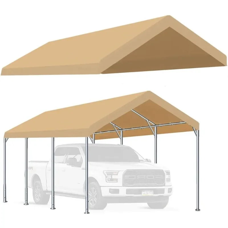 

10'x20' Carport Canopy ONLY Tent Garage Replacement Top Tarp Car Shelter Cover w/Ball Bungees