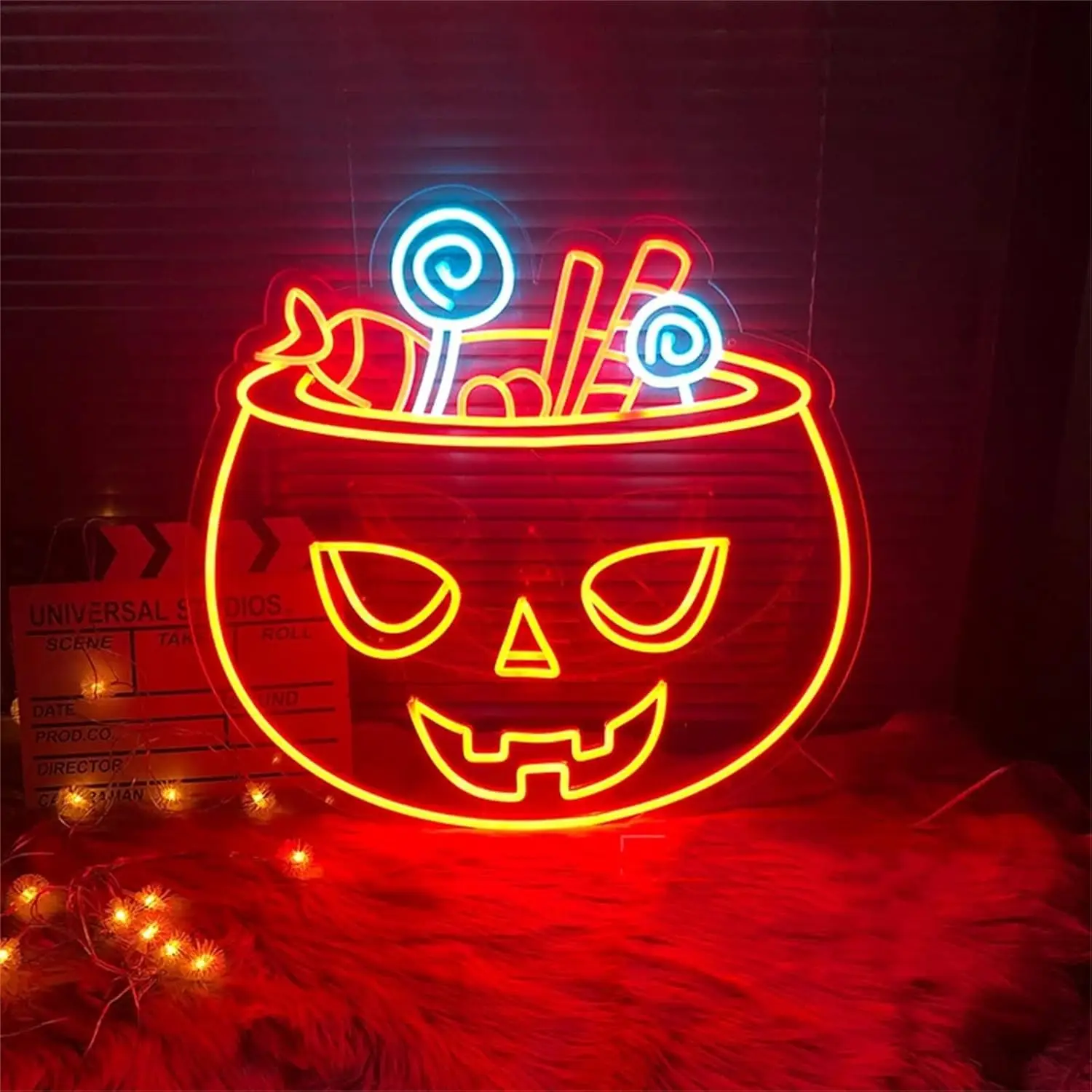 

Pumpkin Halloween Neon Light Sign Dimmable LED Neon Sign For Wall Decor Party Club Bar Game Room Decor Birthday Festival Gift