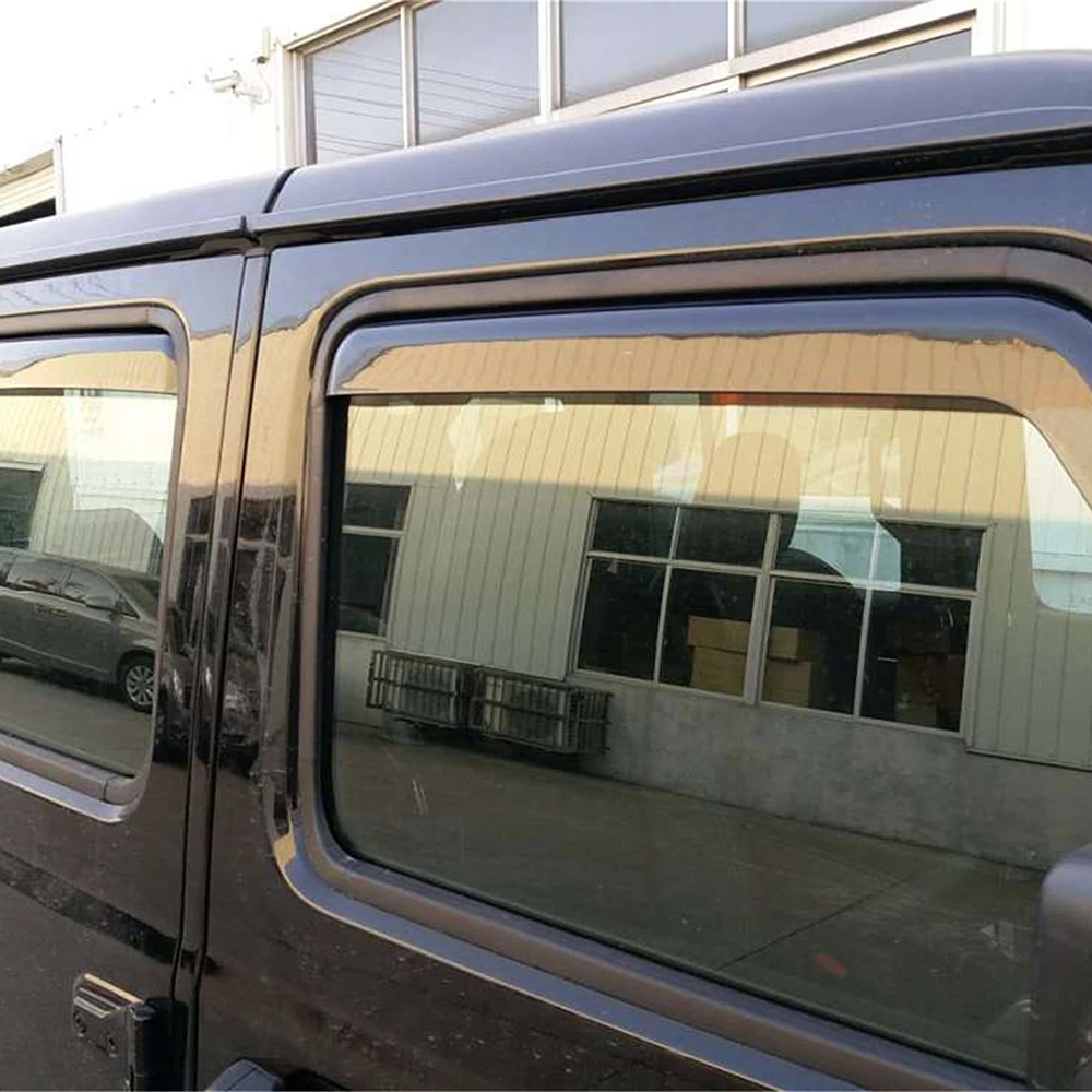 SXMA JL1047 Window Visor Ran Sun Deflector Shelter Rain Guard Vent Shade Canopy Rainshelters forJeep forWrangler JL 2018+,4doors