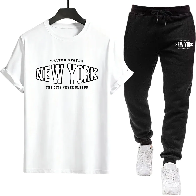 Single Sports Short-sleeved T-shirt 2026 Daily Hot Sales Men's Tracksuit and Casual Sports Pants Quality Summer Outdoor Jogging