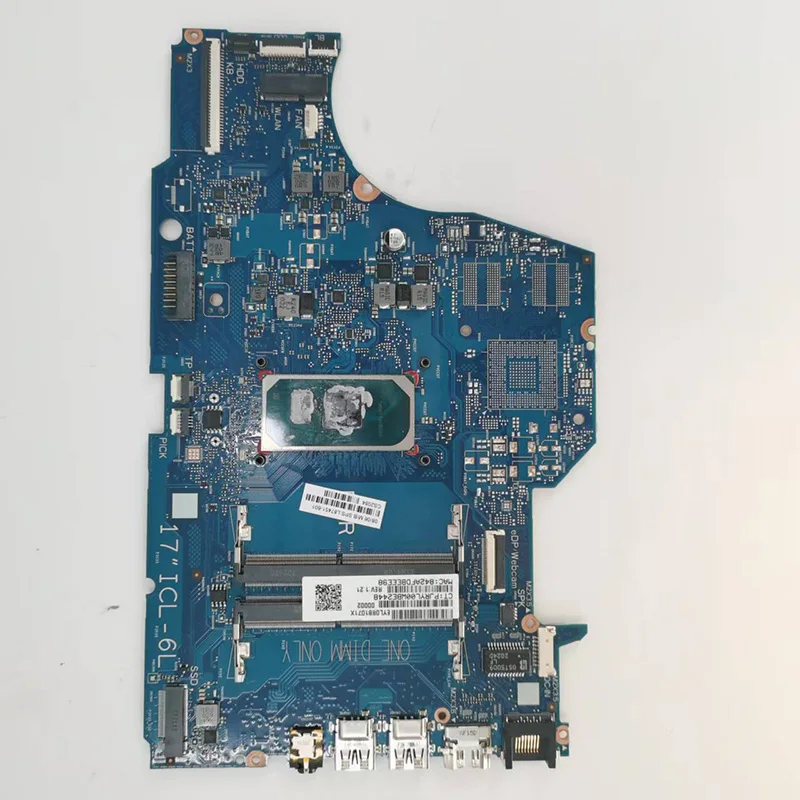 

Новая оригинальная материнская плата для ноутбука HP 17-BY Core i5-1035G1, 1,00 ГГц, DDR4, комбинированная материнская плата для ноутбука FRU L87451-601