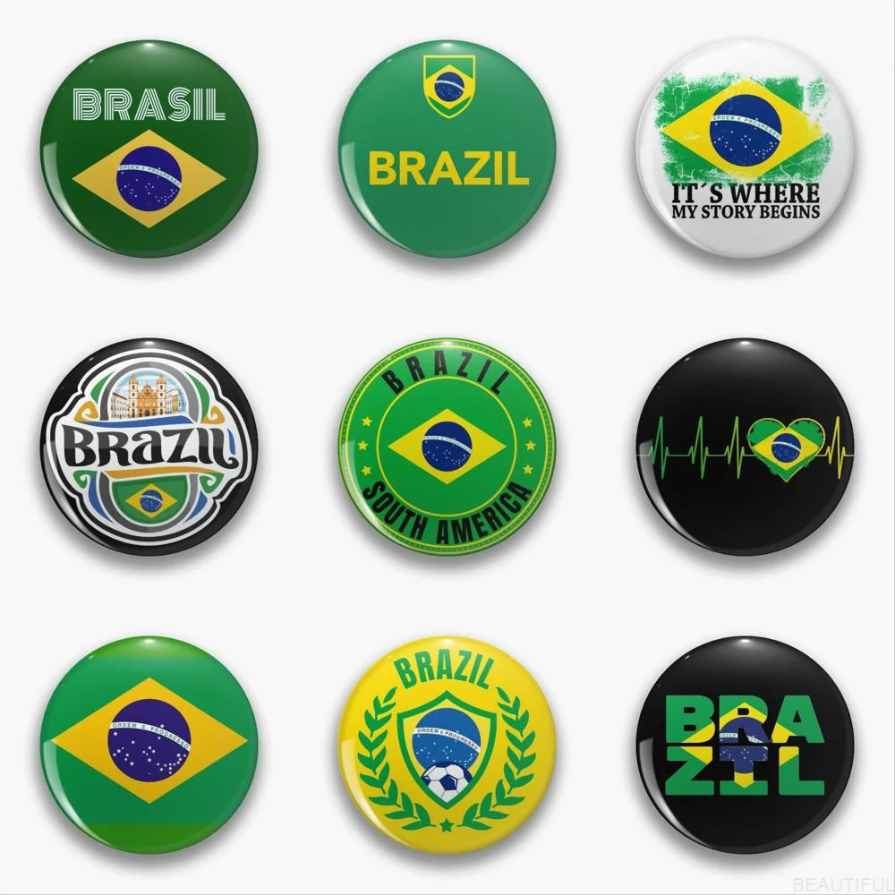 Brazil Pines  Broches  Brooch  cute customized manga Clothes  brooches shirt