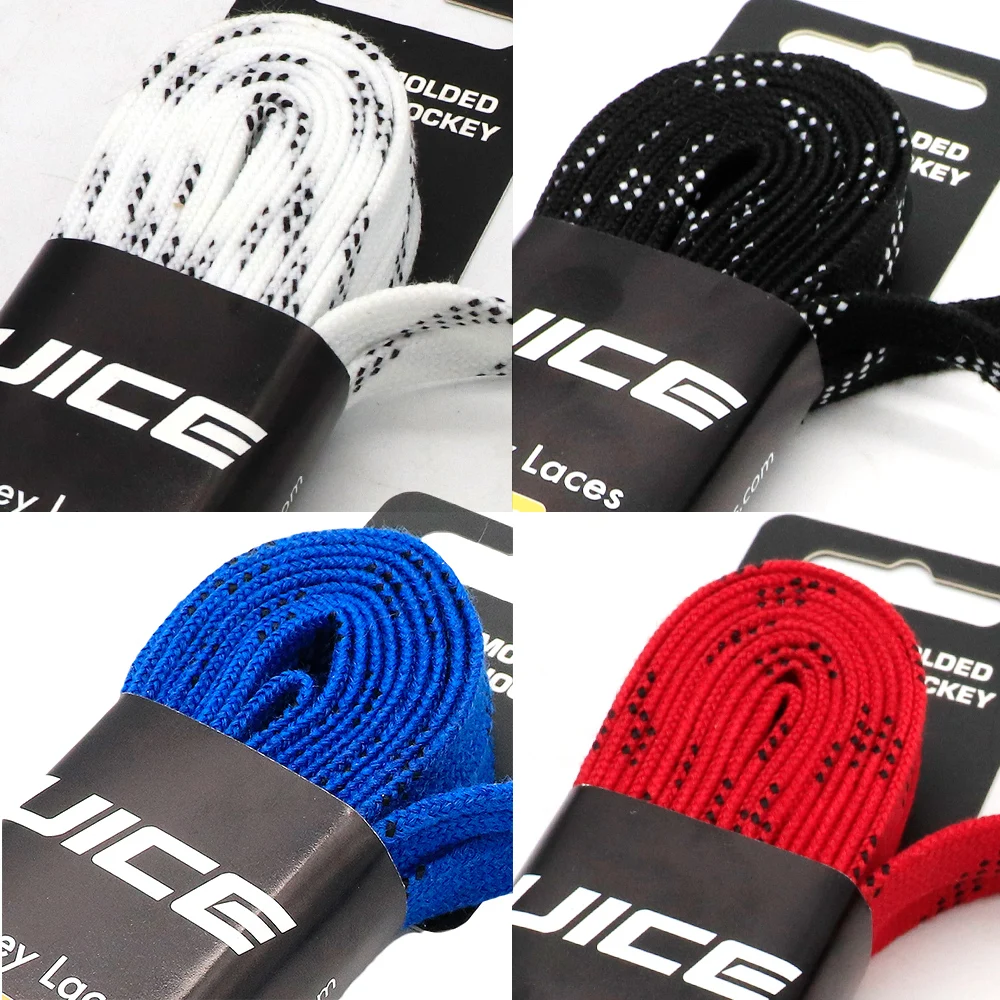 Ice Hockey Skate Laces 84 96 108 120inch Dual Layer Braid Reinforced Waxed Tip Design Hockey Skate Shoe Lacer Hockey Accessories