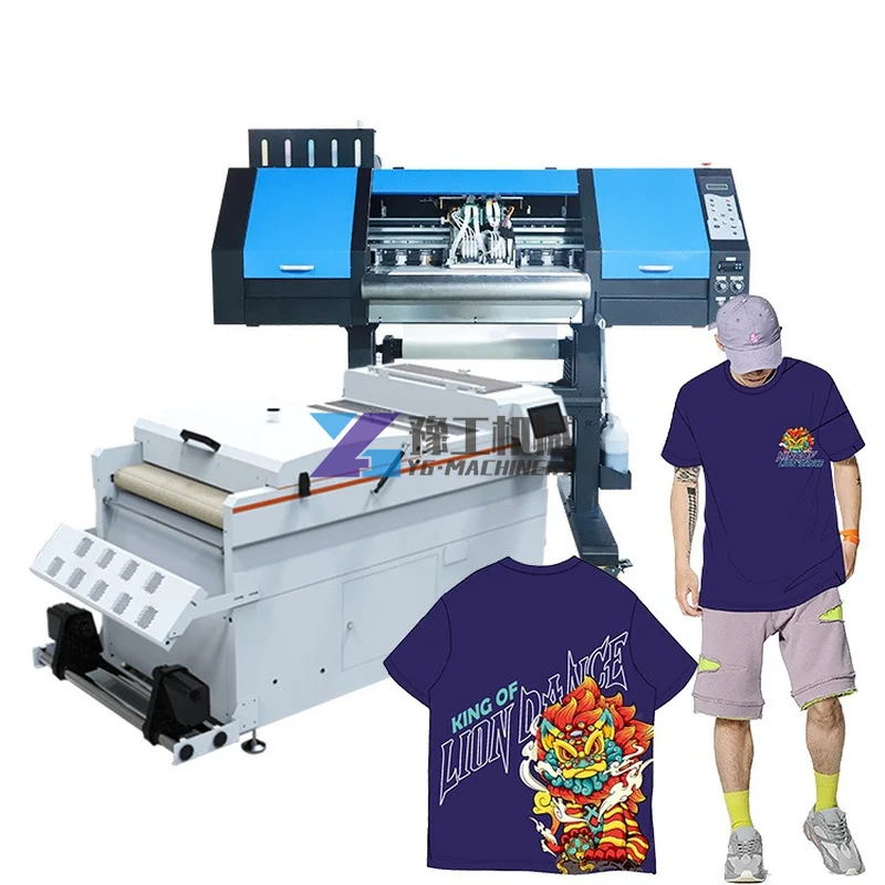 YUGONG Dual Head 12sqm/h Dtf Printer Printing Machine for Fabric T-shirt Dtf Printer 60cm