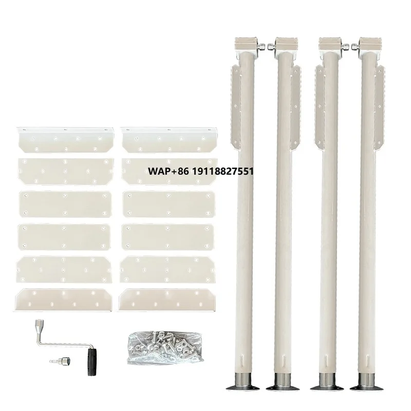 

Aluminum Folding Hand Jack with Drop Leg Stabilizer for RV/Caravan/Truck Trailer Screw Jacks