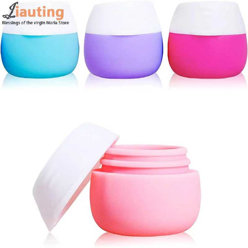 20 مللي برطمانات سفر محمولة من السيليكون مع غطاء مستحضرات تجميل للوجه والجسم كريم اليد صندوق حبوب صغير للسفر مجوهرات كريم مسحوق الحاويات #4