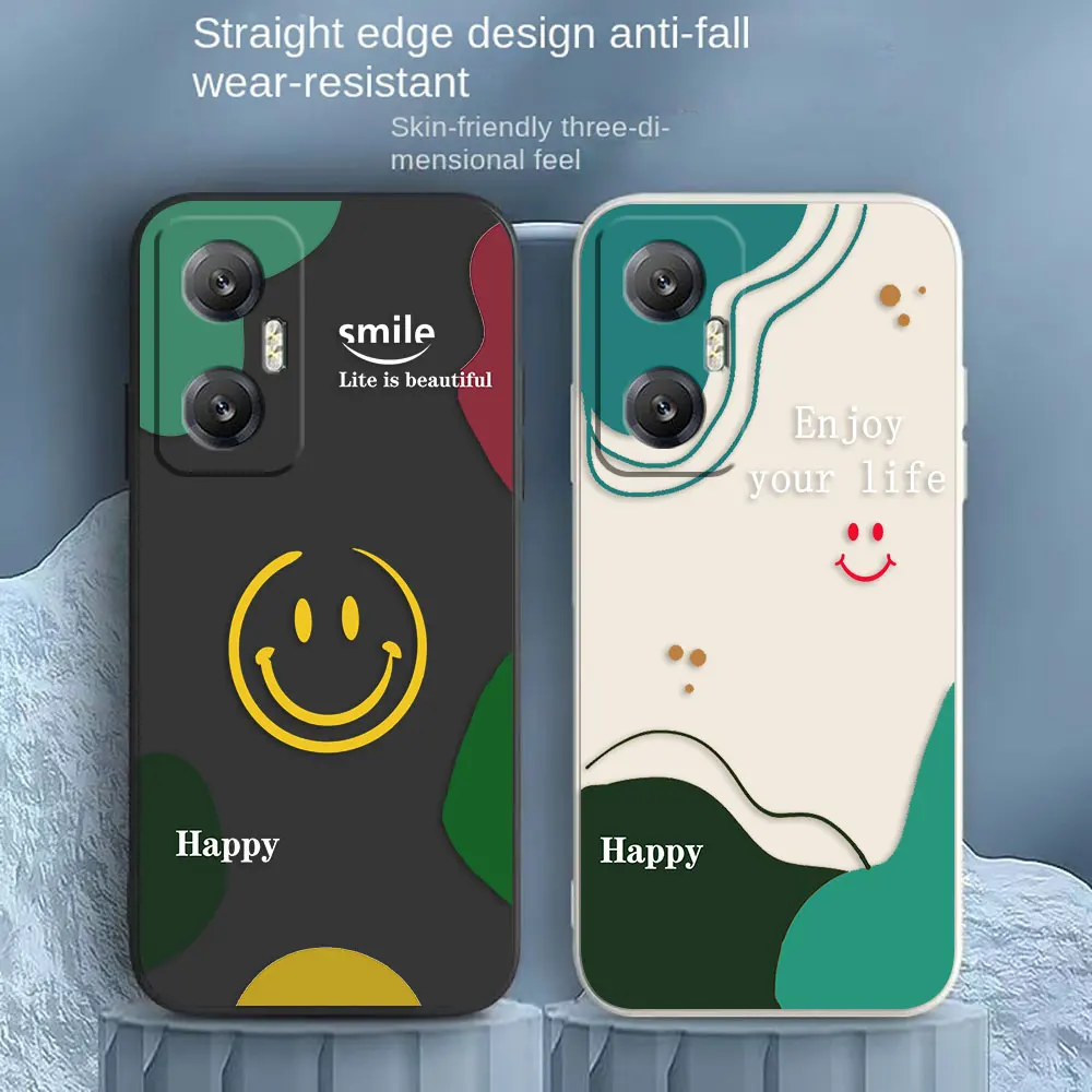 Enjoy Your Life Smile Face Phone Case For Infinix HOT 10 10S 11 11S 12 ZERO 20 30 X CAMON 16 PRO 5G Silicone Case Funda Shell