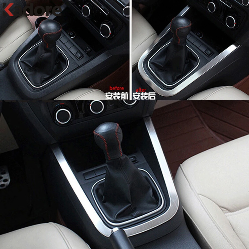 Car Interior Accessories For Volkswagen Jetta 6 MK6 2012 2013 2014 Gear Panel Cover Trim Styling Sticker Stainless Steel