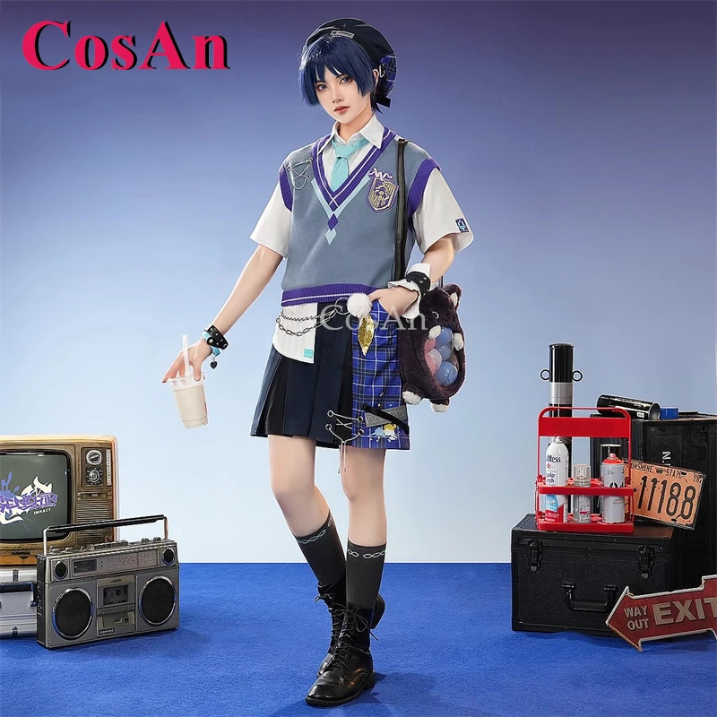 أزياء كوسان جينشين إمباكت واندر/سكاراموش التأثيرية أزياء القهوة المصممة بشكل مشترك ملابس يومية ملابس لعب الأدوار