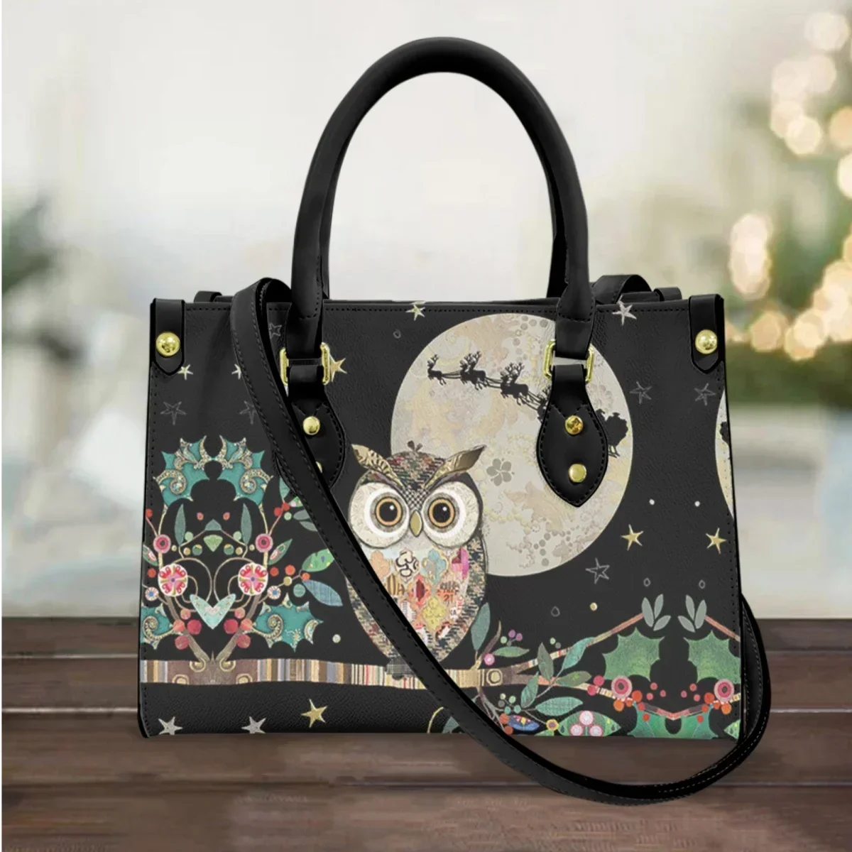 

Owl Handbag Gift for Owl Lovers Cute Cartoon Women Cross Body Bags Top-Handle Shoulder Bags for Ladies Casual Long Card Holder