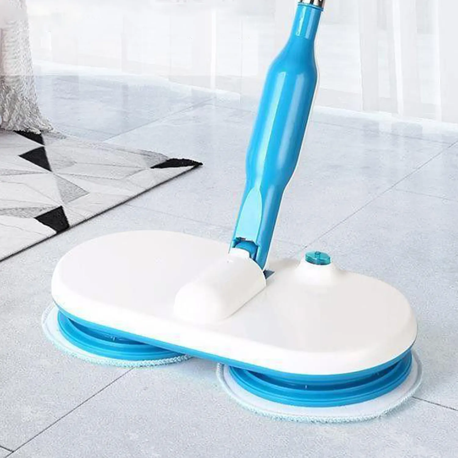 Wireless Electric Rotary Mop Household Mop Dry and Wet Car Ceiling Windows Floor Doors and Windows 2-in-1 Cleaning Scrubber Tool